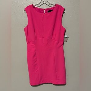 Donna Morgan Women 12 Pink Sheath Dress Sleeveless Mini Cutout Back Cocktail